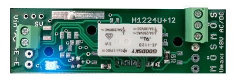 Hutschienen-Relaisplatine „H1224U+12“  für den AC/DC Betrieb