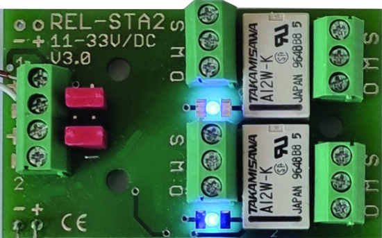 Miniatur 2-fach-Relaisplatine "REL-STA2, V3.0"